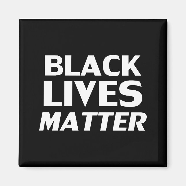 Imã Vidas Negras Importam a tipografia moderna branca  (Frente)