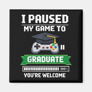 Imã Vídeo engraçado de formatura de graduado gamer 202