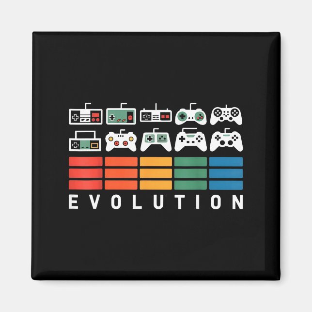 Imã Video Game Controller Evolution 80s 90s Retro Gami (Frente)