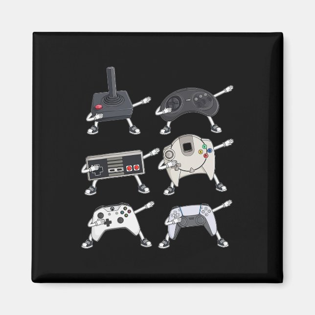 Imã Vídeo Gamer Controla Jovens Rapazes Jogo Crianças (Frente)