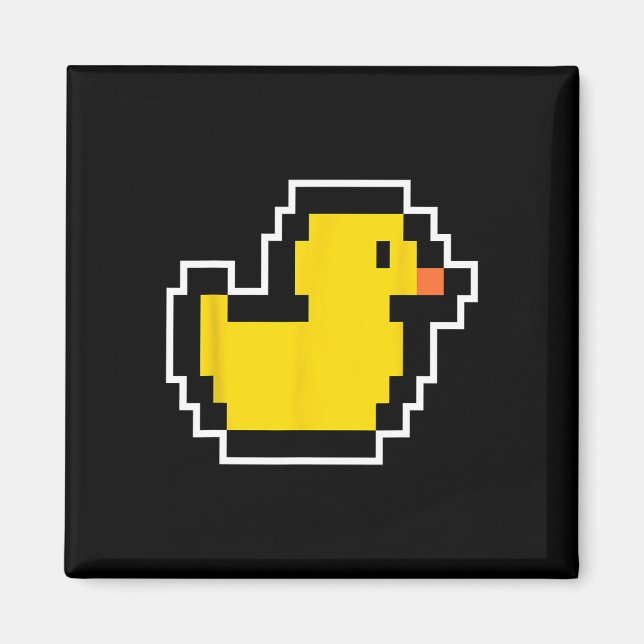Imã Videogame de Pixel Little Duck dos anos 80 Figurin (Frente)