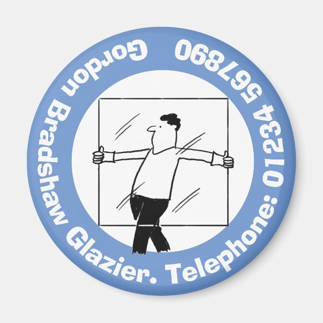 Imã Vidro e Vidro do Windows para o Glazier. (Frente)