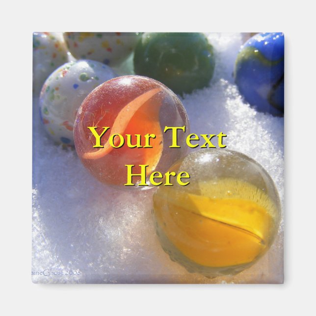 Imã Vidro mármore (Frente)