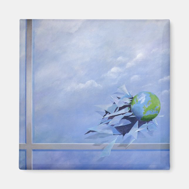 Imã Vidro mundial quebrando (Frente)