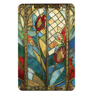 Ímã Vidro Vermelho Chefe Poppies no nascer do Sol