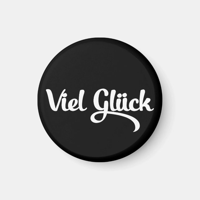 Imã Viel Glück | Língua alemã com boa sorte (Frente)