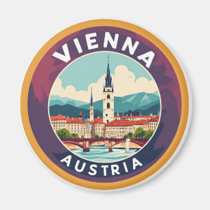 Imã Viena Áustria Memória de Viagem Europeia Lembrança