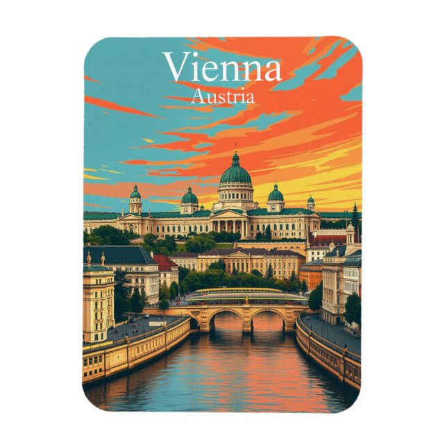 Ímã Viena, Áustria, Viagem (Vertical)