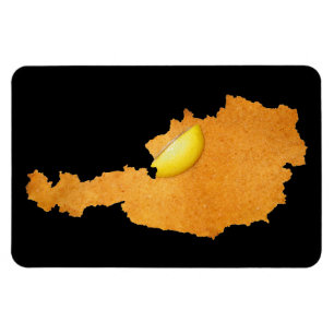 Ímã Viennese Schnitzel - Mapa Da Áustria