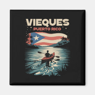 Imã Vieques Ilha de Porto Rico Lembrança Bandeira Port