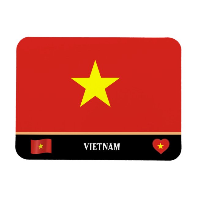 Ímã Vietnã Bandeira e viagem vietnamita/Vietnã (Horizontal)