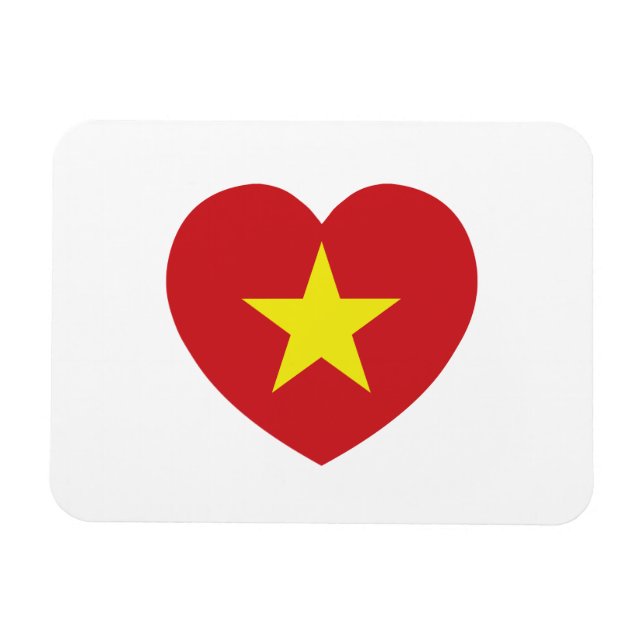 Ímã Vietnam Heart Flag (Horizontal)
