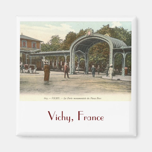 Imã Vieux Parc, Vichy, France Vintage (Frente)