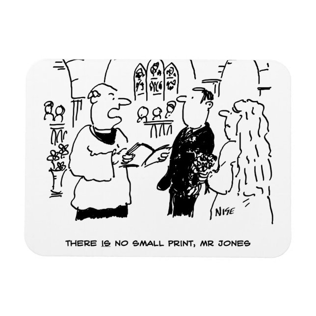 Ímã Vigário e Noivo na Cerimônia de Casamento (Horizontal)