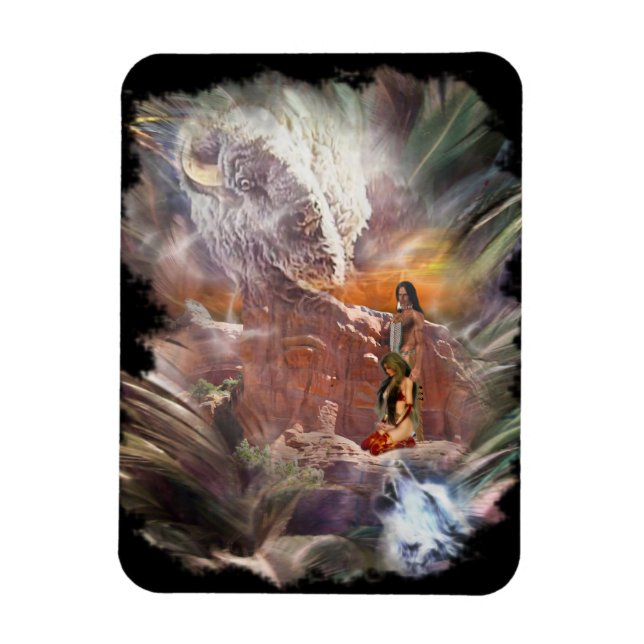 Ímã Vignette noturno do casamento indiano americano (Vertical)