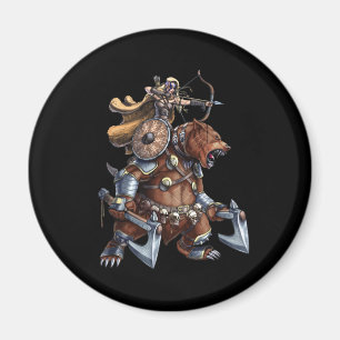 Imã Viking Archer Fugindo Urso de Guerra