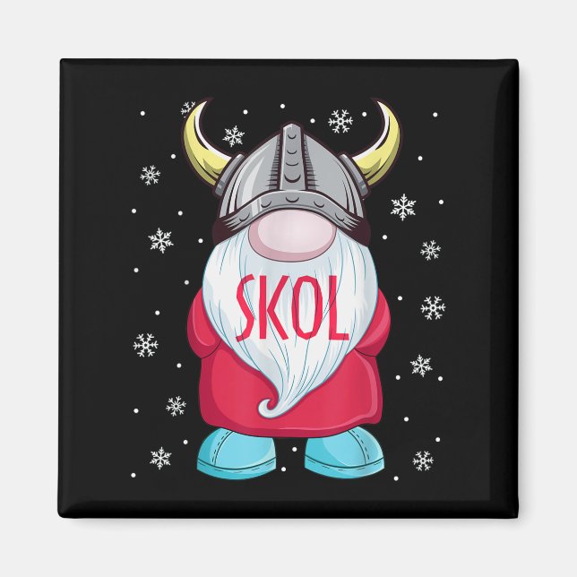 Imã Viking Gnomo Skol Natal Norse Pajama Me Viking (Frente)