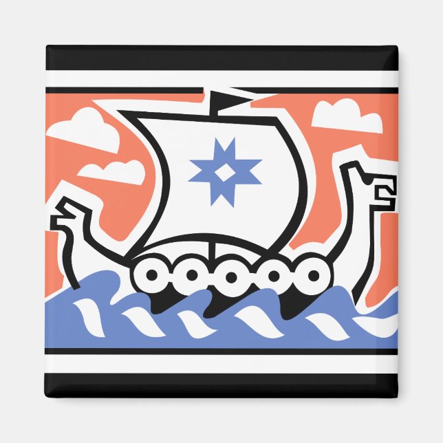 Imã Viking Longboat (Frente)