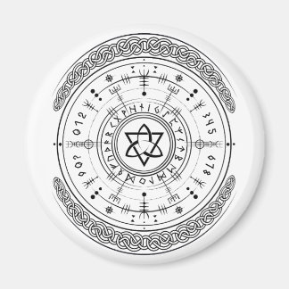 Imã Viking Pagan Asatru Runic Compass, Vegvisir Runir