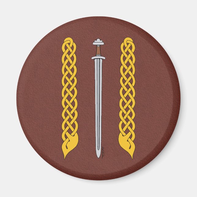Imã Viking Sword and Plaitwork (Frente)