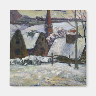 Imã Vila bretão sob a neve, 1894