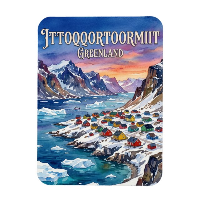 Ímã Vila de Ittoqqortoormiit Gronelândia (Vertical)