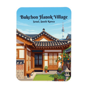 Ímã Vila Hanok Bukchon Coreia do Sul