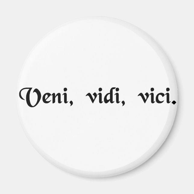 Imã Vim, vi, conquistei. (Frente)