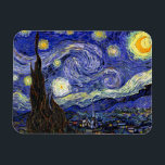 Ímã Vincent Van Gogh - A Bela Arte da Noite Estrelada<br><div class="desc">Vincent Van Gogh é a Noite Estrelada. Petróleo na canvas de 1889, Starry Night foi pintado enquanto Van Gogh estava no asilo em Santo-Remy, França, e é considerado uma de suas maiores obras-primas. Embora seja uma cena noturna, foi pintada durante o dia e representa a vista da janela no quarto...</div>