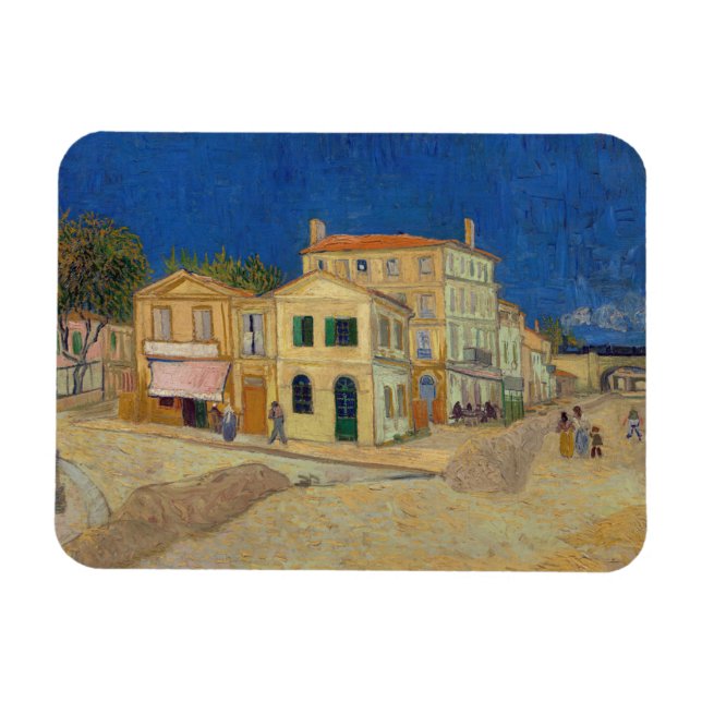 Ímã Vincent van Gogh - A Casa Amarela / A Rua (Horizontal)