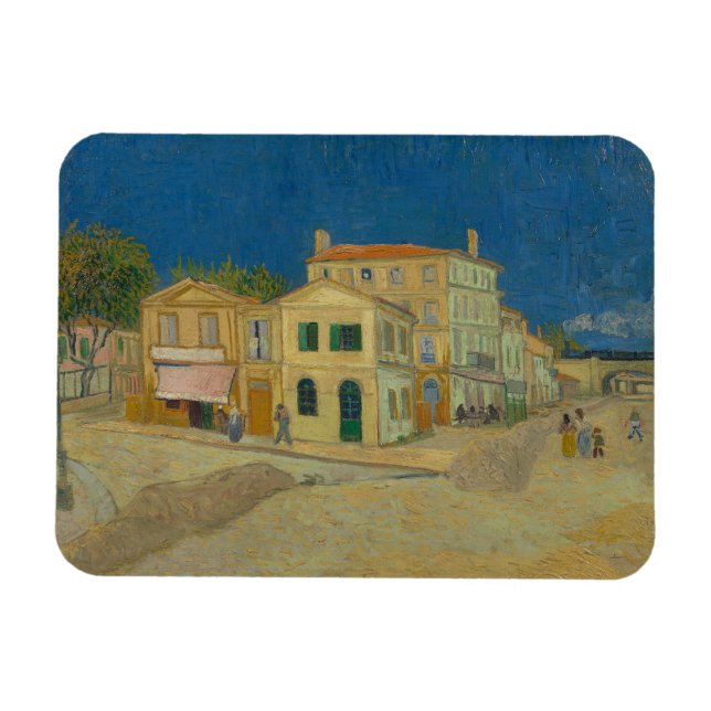 Ímã Vincent Van Gogh, A Casa Amarela, A Rua (Horizontal)