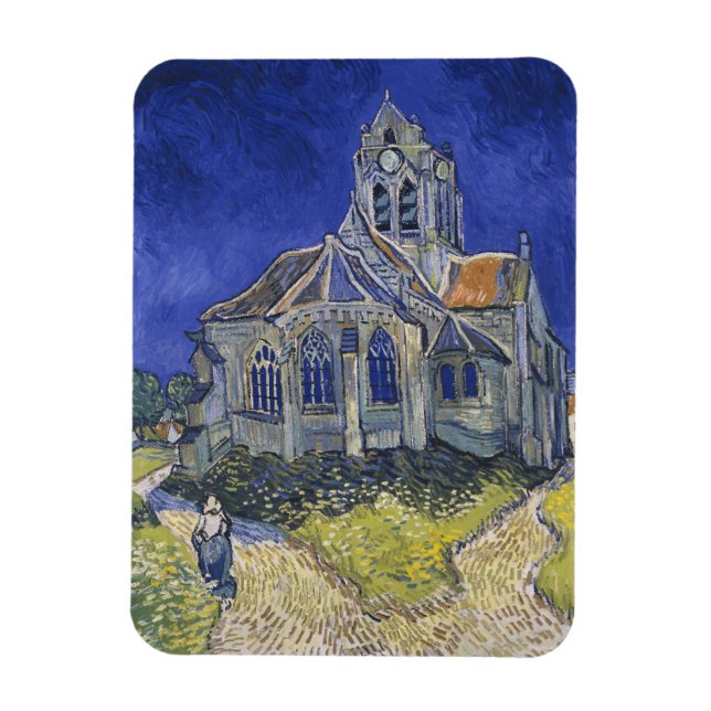 Ímã Vincent Van Gogh, a Igreja dos Auvers (Vertical)