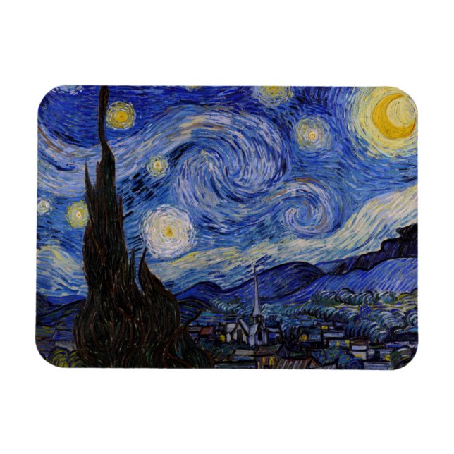 Ímã Vincent Van Gogh - A noite de Starry (Horizontal)