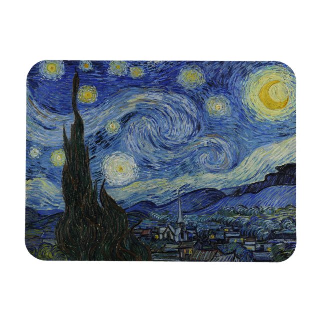 Ímã Vincent Van Gogh, A Noite Estrelada (Horizontal)