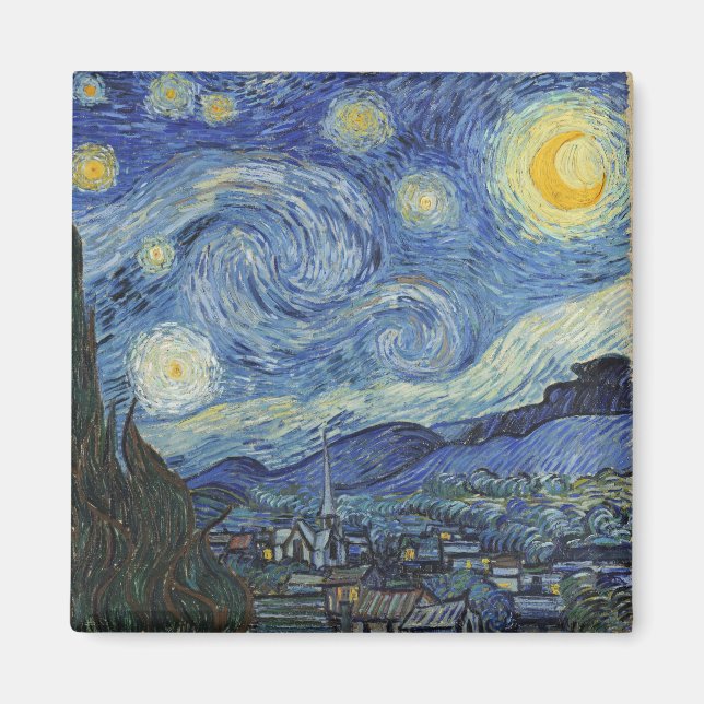 Imã Vincent van Gogh | A Noite Estrelada, junho de 188 (Frente)