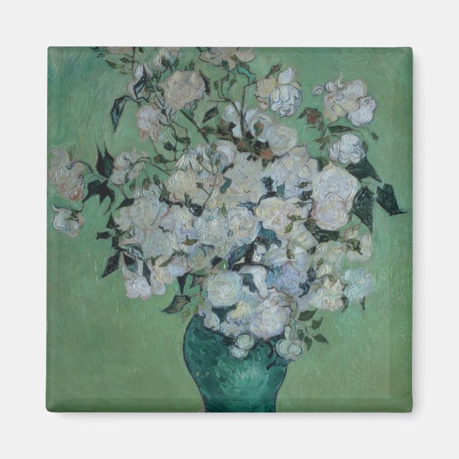 Imã Vincent van Gogh | A Vase de Rosas, 1890 (Frente)