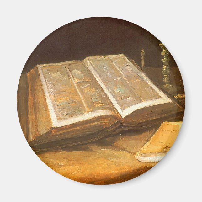 Imã Vincent van Gogh - Ainda vive com Bíblia (Frente)