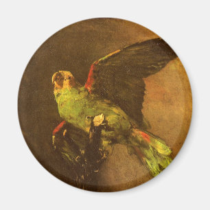 Imã Vincent van Gogh - Ainda vive com papagaio verde