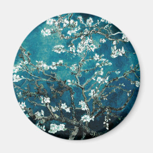 Imã Vincent Van Gogh Almond Blossoms Dark Teal