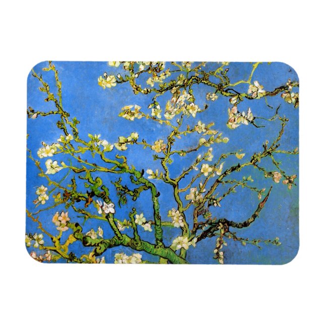 Ímã Vincent Van Gogh - Amendoeira em Flor Arte Fino (Horizontal)