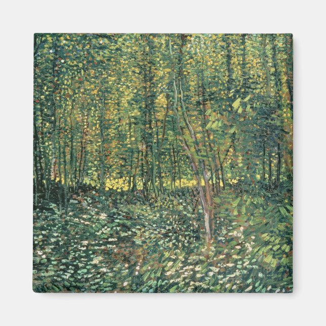 Imã Vincent van Gogh | Árvores e Subcrescimento, 1887 (Frente)