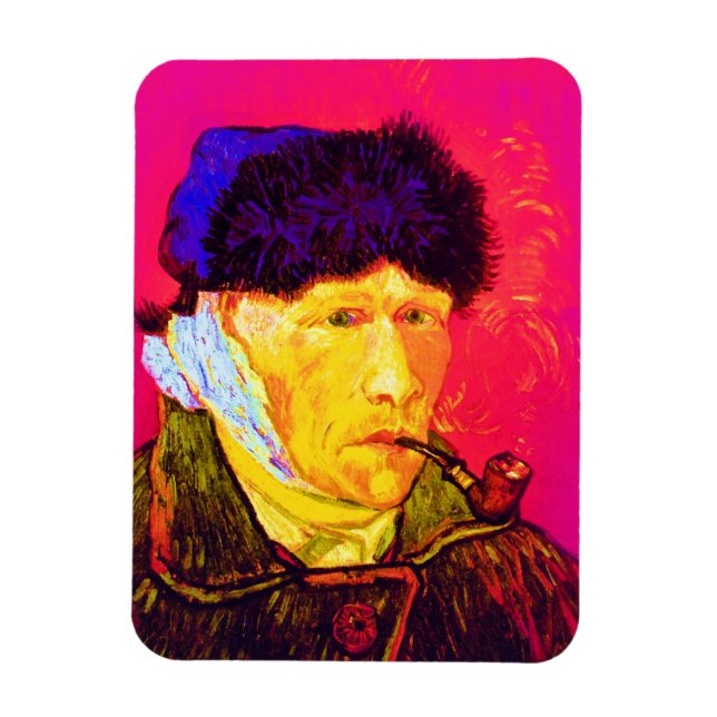 Ímã Vincent Van Gogh - Autoretrato Bandage Pop Art (Vertical)