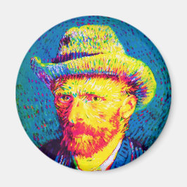 Imã Vincent Van Gogh - Autorretrato com Chapéu Pop Art