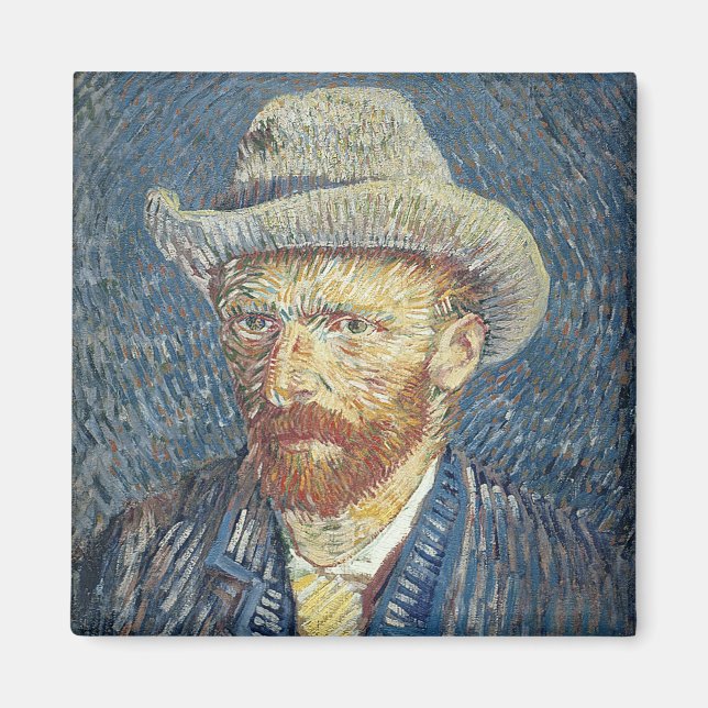 Imã Vincent van Gogh | Autorretrato com Felt Hat (Frente)