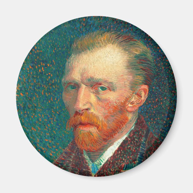 Imã Vincent Van Gogh autorretrato com roupa fina (Frente)