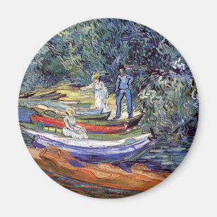 Imã Vincent Van Gogh - Barcos a Remo Nas Margens do Oi
