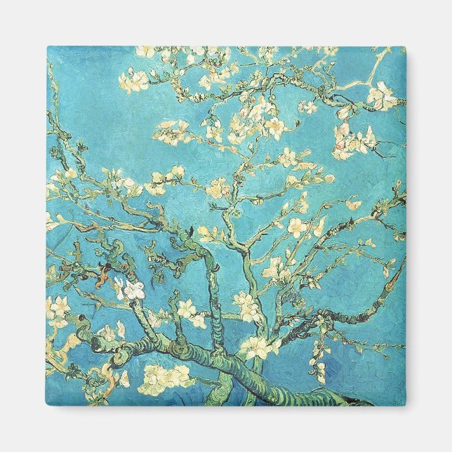 Imã Vincent van Gogh Blossomong Almond Tree (Frente)