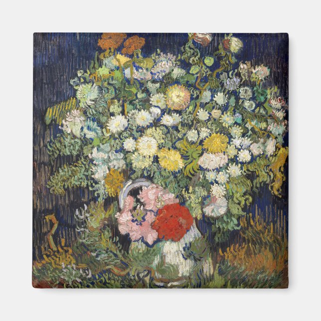 Imã Vincent van Gogh - Buquê de Flores em um Vaso (Frente)
