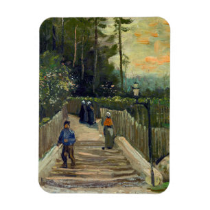 Ímã Vincent van Gogh - Caminho Íngreme em Montmartre