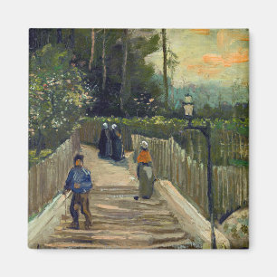 Imã Vincent van Gogh - Caminho Íngreme em Montmartre